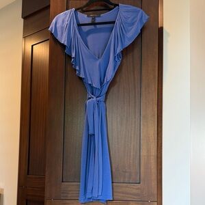 BCBGMaxAzria Blue Ruffle Mini Dress